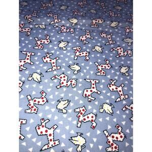 Fabric Quilt Craft Material Alpacas? Ducks Novelty Lt Blue 32.5 in x 41.5 in